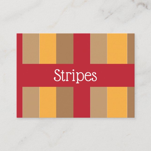 Colourful Vertical Stripes  Business Card (Front)