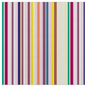 Colourful Vertical Stripes Fabric