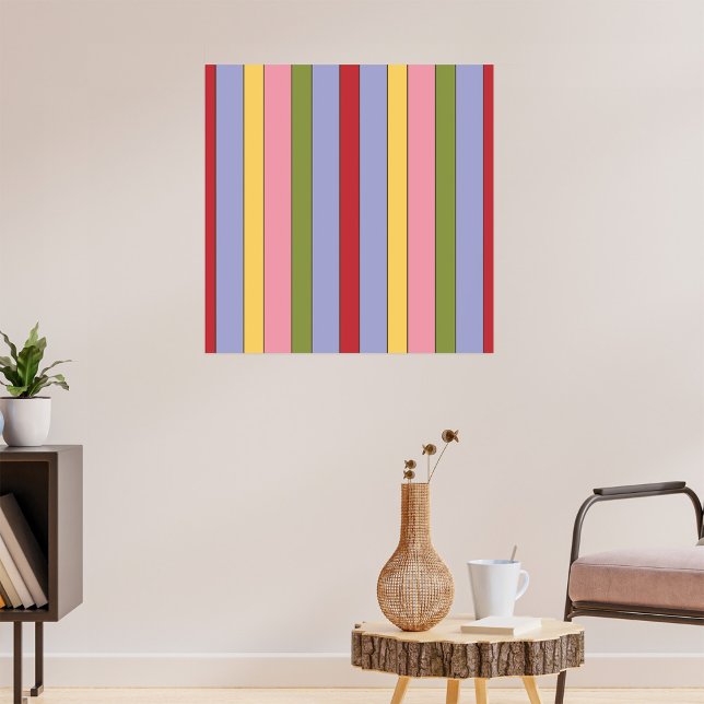 Colourful Vertical Stripes Pattern Poster (Creator Uploaded)