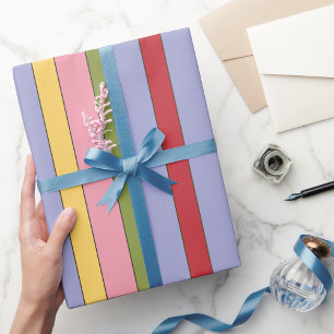 Colourful Vertical Stripes Pattern Wrapping Paper