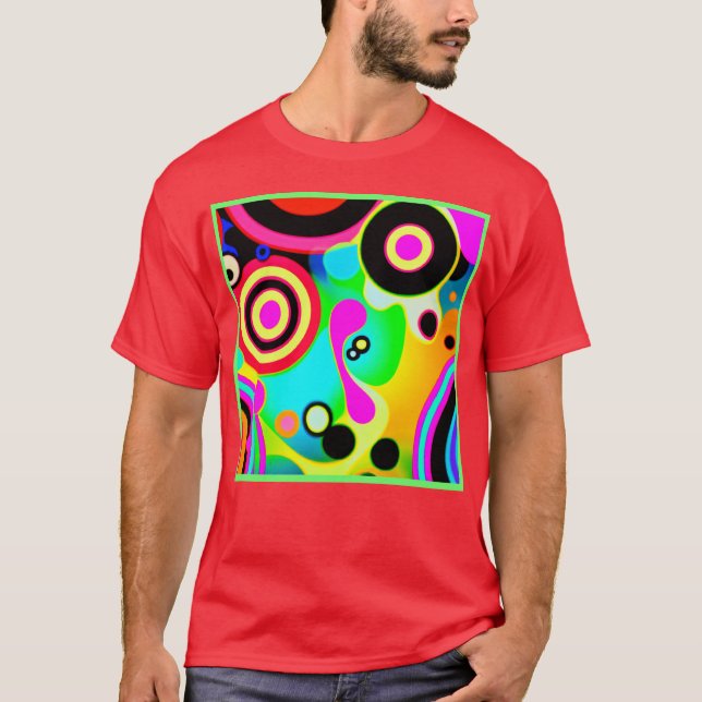 Colourful Vibes Pattern T-Shirt (Front)