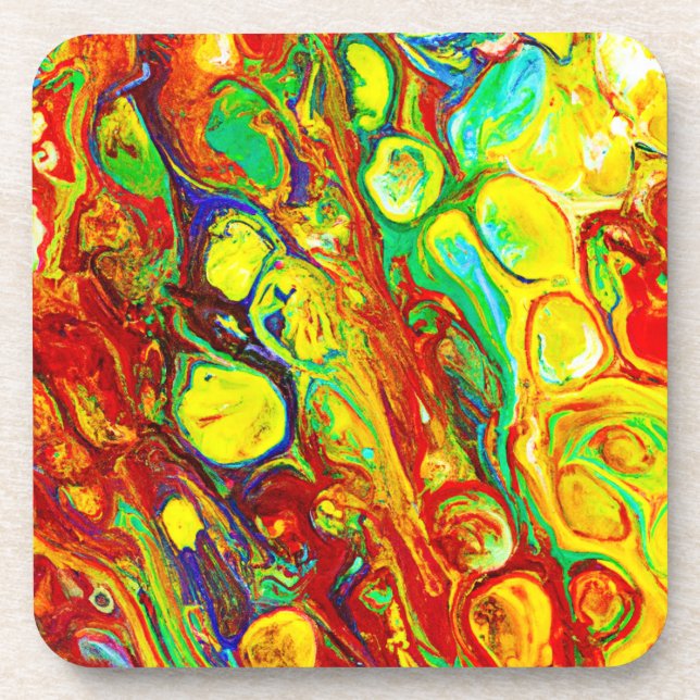 Colourful Vibrance Pattern Coaster (Front)