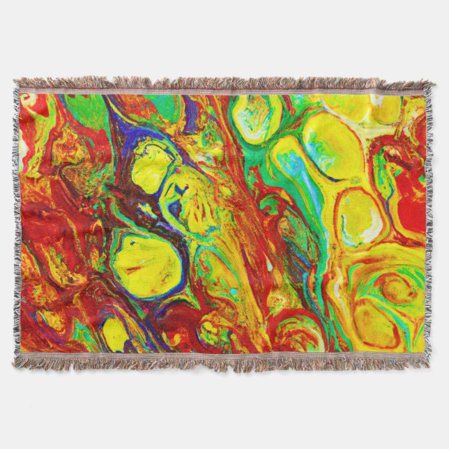 Colourful Vibrance Pattern Throw Blanket (Front)
