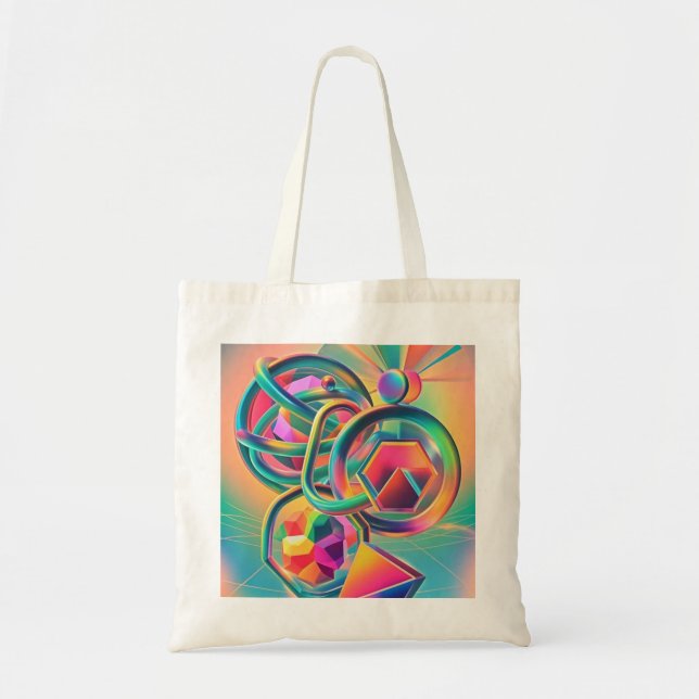 Colourful Vibrant and whimsical abstract artwork  Tote Bag (Front)