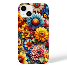 Colourful Vibrant Floral Symphony Pattern