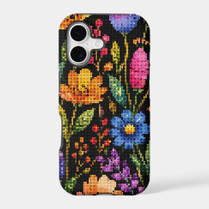 Colourful Vibrant Flowers on a Black Background