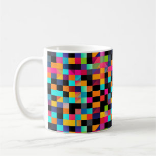 Colourful Vibrant Geometric Shapes Pattern Coffee Mug