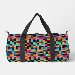 Colourful Vibrant Geometric Shapes Pattern Duffle Bag