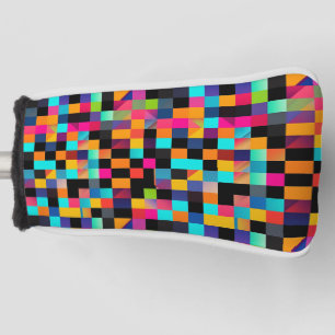 Colourful Vibrant Geometric Shapes Pattern Golf Head Cover