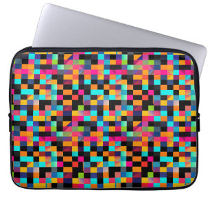 Colourful Vibrant Geometric Shapes Pattern Laptop Sleeve