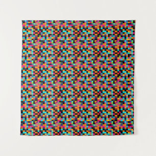 Colourful Vibrant Geometric Shapes Pattern Tapestry