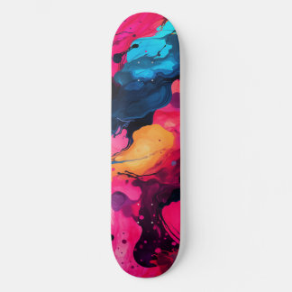 Colourful Vibrant Ink Skateboard