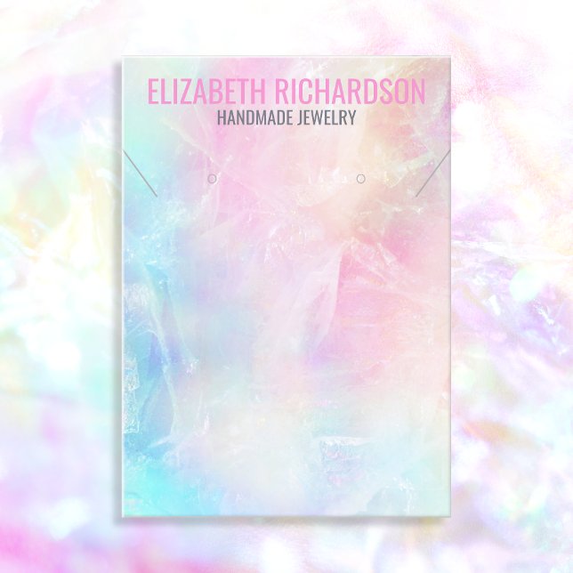 Colourful Vibrant Pastel Rainbow Jewellery Display Business Card (Creator Uploaded)