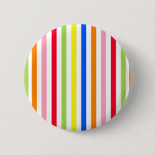 Colourful Vibrant Stripes Pattern Design 6 Cm Round Badge