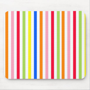 Colourful Vibrant Stripes Pattern Design Mouse Pad