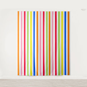 Colourful Vibrant Stripes Pattern Design Tapestry