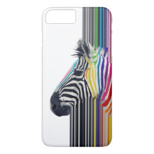 Colourful Vibrant Stripes Zebra Painting iPhone 8 Plus/7 Plus Case