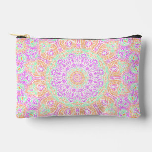 Colourful Vibrant Trippy Hippie Boho Mandala Accessory Pouch