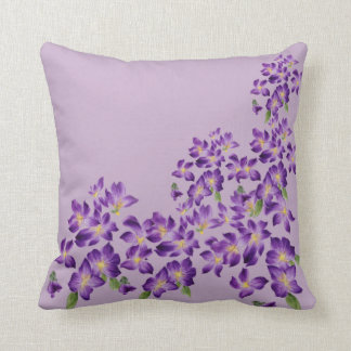 Colourful Vibrant Violet Flowers Throw Pillow