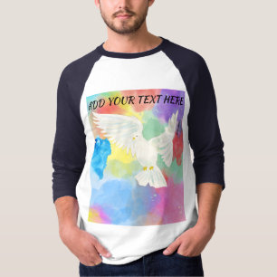 Colourful Vibrant Watercolor Summer Splash Husband T-Shirt