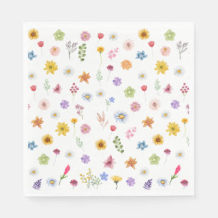 Colourful & Vibrant Wildflowers Table Napkins
