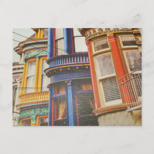 Colourful Victorian Ladies Buildings Architecture Postcard