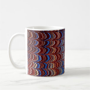 Colourful Victorian Marbled Paper Cover Coffee Mug