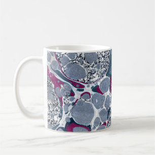 Colourful Victorian Marbled Paper Cover Coffee Mug