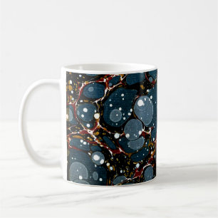 Colourful Victorian Marbled Paper Cover Coffee Mug