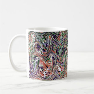 Colourful Victorian Marbled Paper Cover Coffee Mug
