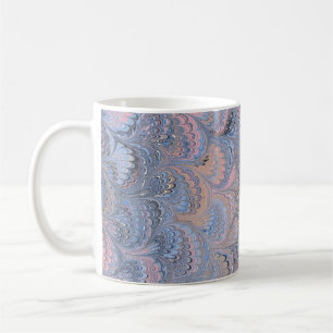 Colourful Victorian Marbled Paper Cover Coffee Mug
