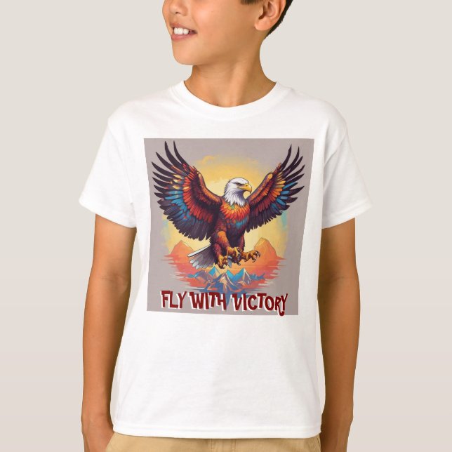 Colourful Victory Spirit Eagle T-Shirt Collection (Front)