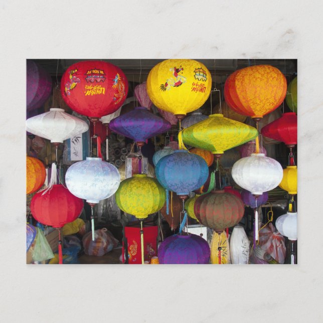Colourful Vietnamese lanterns Postcard (Front)