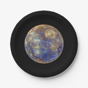 Colourful View of Mercury Paper Plate