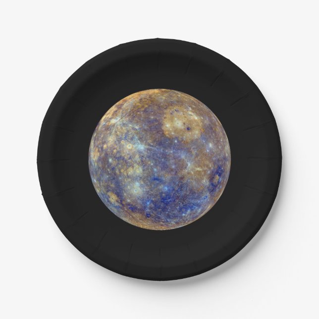 Colourful View of Mercury Paper Plate (Front)