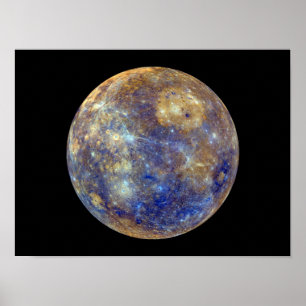 Colourful View of Mercury Poster