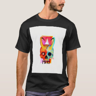 Colourful Viking Skull with Loki Runes T-Shirt