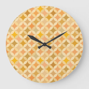 Colourful vintage: abstract pattern. large clock