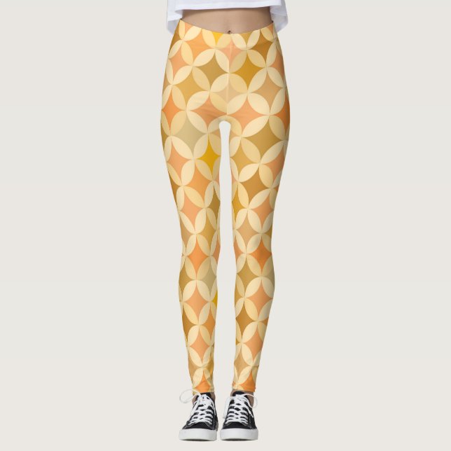 Colourful vintage: abstract pattern. leggings (Front)