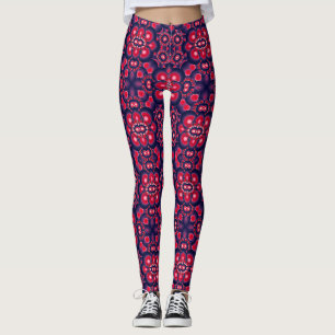 Colourful Vintage Art Design Leggings