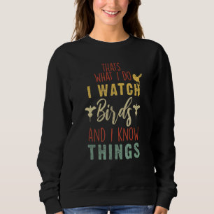 Colourful Vintage Birds Birdwatching Addict For Bi Sweatshirt