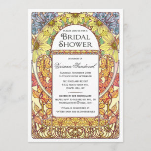 Colourful Vintage Bridal Shower Invitations