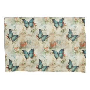 Colourful Vintage Butterflies and Flowers (12) Pillowcase