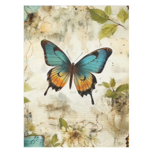 Colourful Vintage Butterflies and Flowers (1) Tablecloth