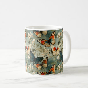 Colourful Vintage Butterflies and Flowers (5) Coffee Mug
