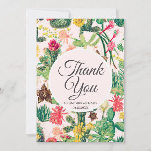 Colourful Vintage Cactus Collection Invitation