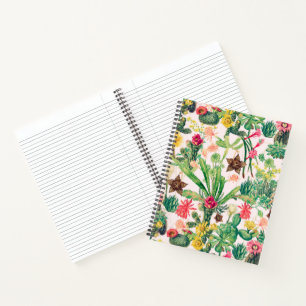 Colourful Vintage Cactus Collection Notebook