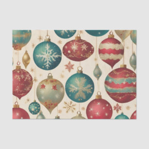 Colourful Vintage Christmas Ornaments  Tissue Paper