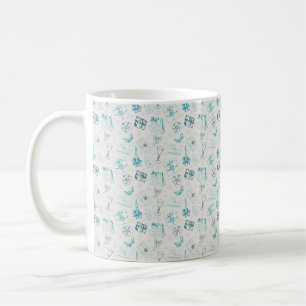 Colourful vintage christmas pattern coffee mug