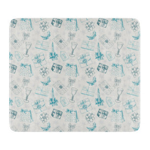 Colourful vintage christmas pattern cutting board